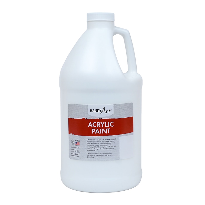 Handy Art Acrylic Paint Half Gallon, Titanium White (RPC102000) image 1