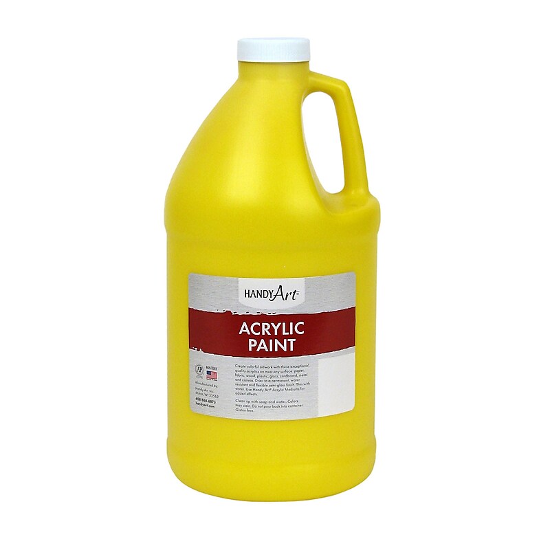 Handy Art Acrylic Paint Half Gallon, Chrome Yellow (RPC102010) image 1