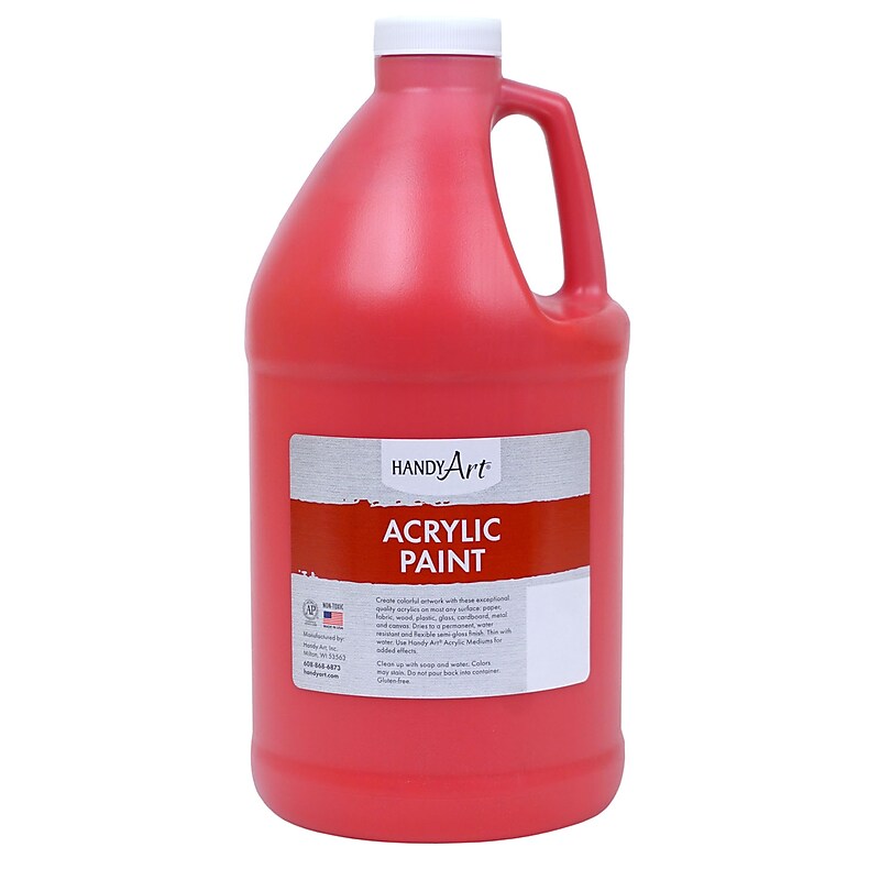 Handy Art Acrylic Paint Half Gallon, Brite Red (RPC102040) image 1