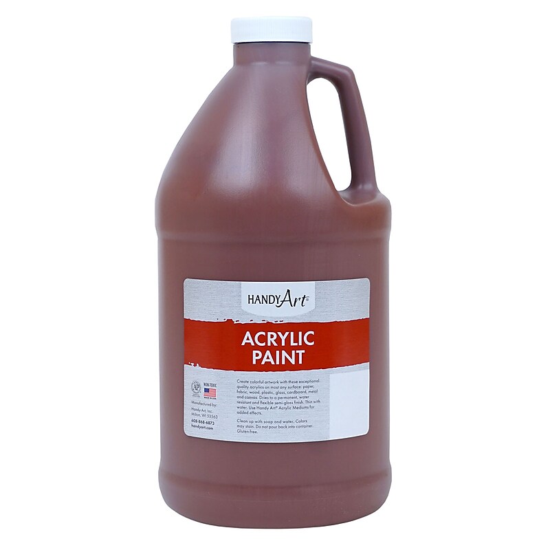 Handy Art Acrylic Paint Half Gallon, Burnt Sienna (RPC102085) image 1