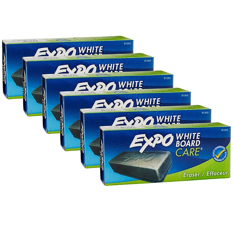EXPO Dry Erase White Board Eraser, 6/Pack (SAN81505-6) image 1