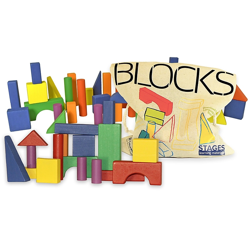 Stages Learning Materials Sensory Builder Blocks, Set of 50 (SLM510) image 1
