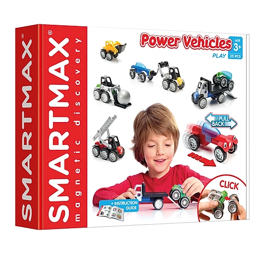 SmartMax Magnetic Discovery Power Vehicles, 26 Pieces, Assorted