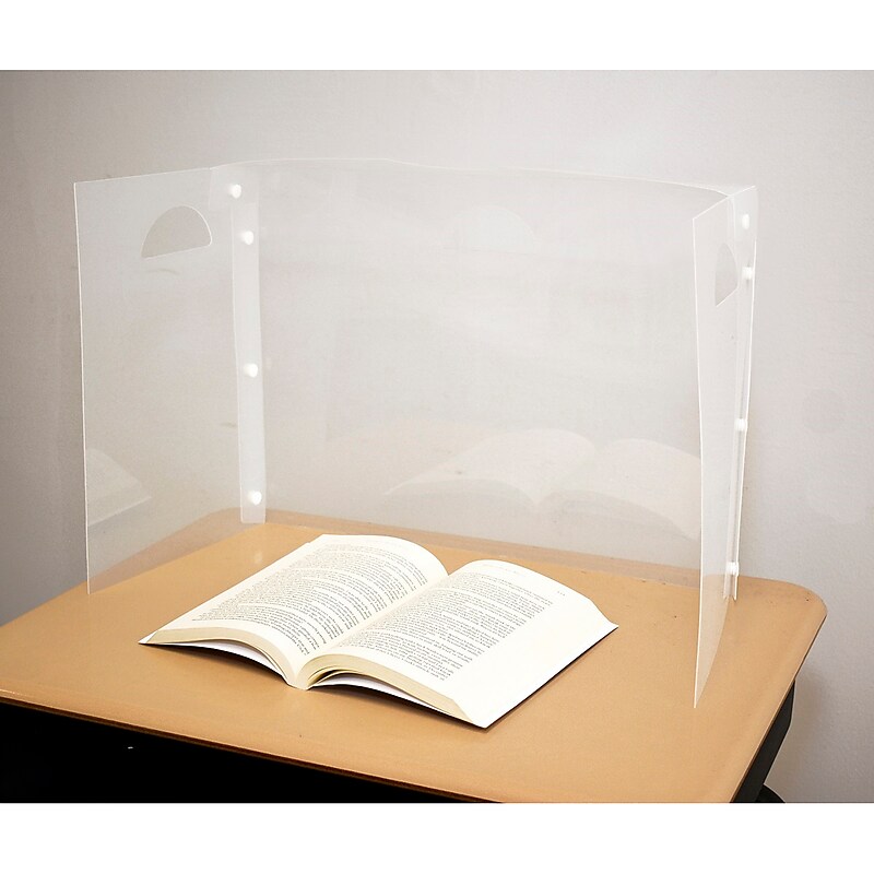 The Pencil Grip™, 18 Inch Personal Space™ Desk Dividers, PreK-Elementary, Frosted, Pack of 12, (TPG98712) image 1
