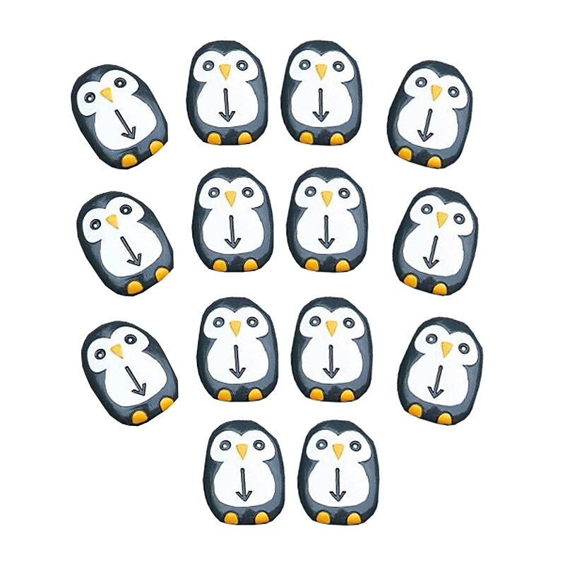Yellow Door Pre-Coding Penguin Stones, Set of 18, STEM, Grade PK-1 (YUS1110) image 1