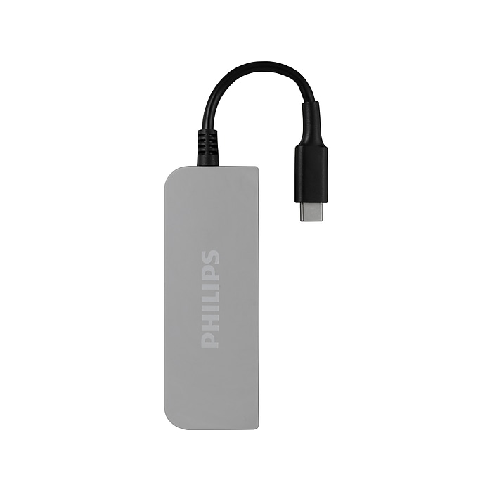 Philips 4-Port USB-C Hub, Cool Gray (DLK9320C/27) | Staples