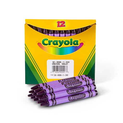 Crayola Bulk Crayons, Violet, 12/Box (520836040) Staples