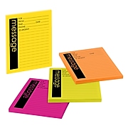 Post-it® Super Sticky Telephone Message Notes, 4" x 5",  Energy Boost Collection, Lined, 4 Pads (7679-4)