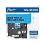 Brother P-touch TZe-551CS Laminated Label Maker Tape, 1" x 26-2/10', Black on Blue (TZe-551CS)~#|#~sp128162224_sc7