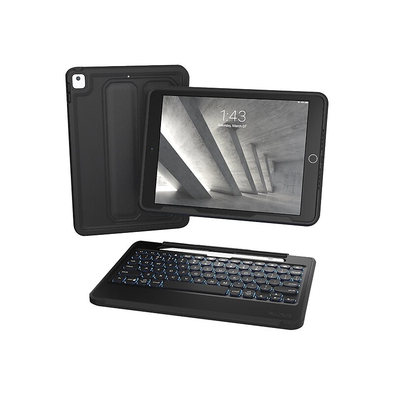 ZAGG 103104613 Rugged Book Polycarbonate Folio for 10.2" iPad, Black image 1