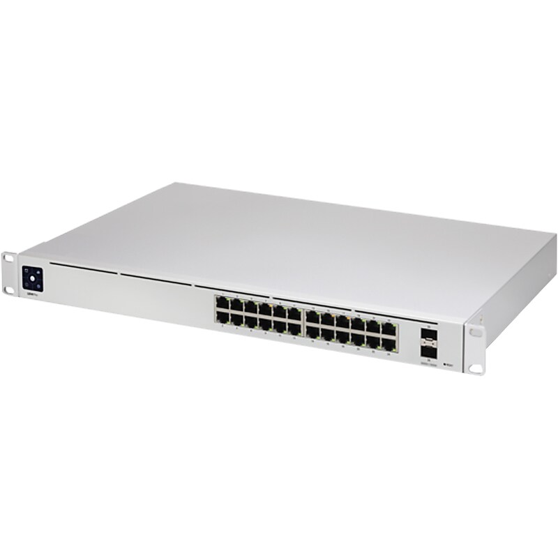 Ubiquiti UniFi Pro 24-Port Gigabit Ethernet Managed Switch, 10/100/1000 Mbps, Silver  (USW-PRO-24) image 1