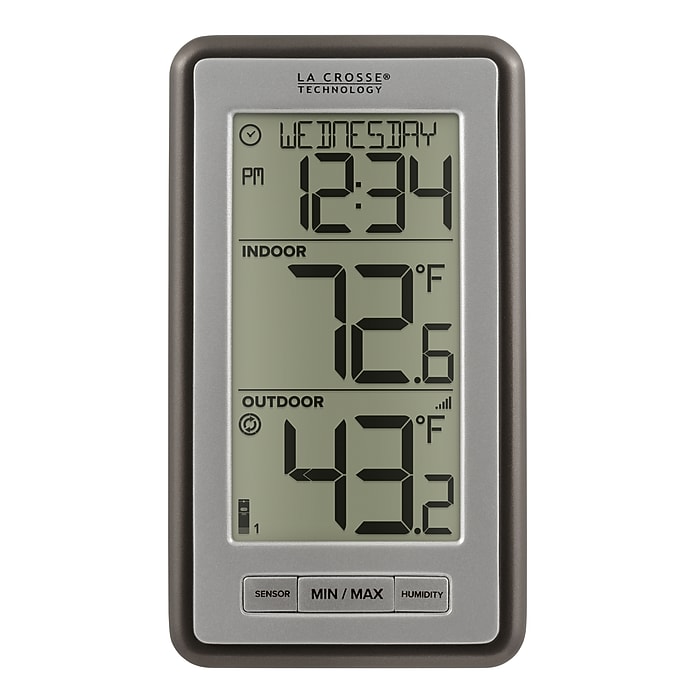La Crosse Technology Wireless Compact Digital Thermometer with Humidity 308-147 - The Home Depot