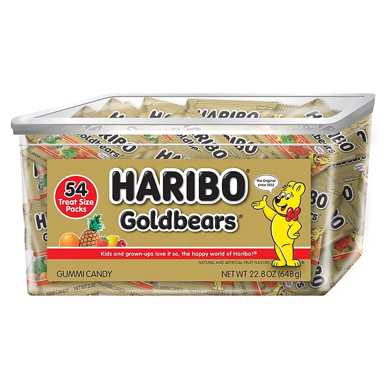 Haribo Gold-Bears Gummi Fruit, 0.4 oz, 54/Carton (209-00181) image 1