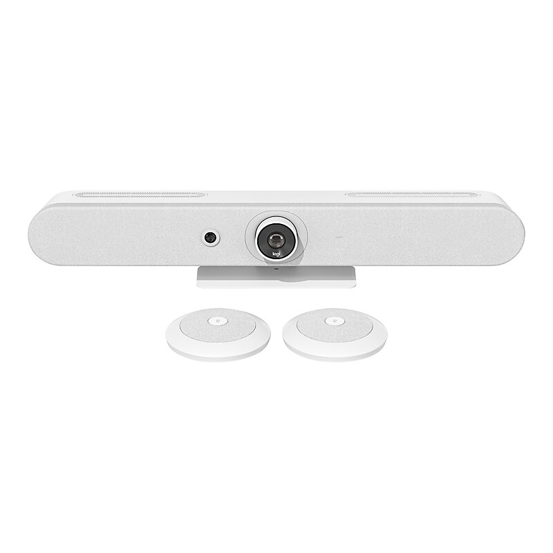 Logitech Rally Bar Mini HD 4K All-In-One Video Bar, White (960-001348) image 1