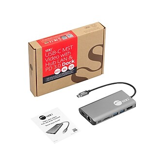 SIIG MST Video with Hub, LAN and PD 3.0 Docking, Windows (JU-DK0F11-S1)