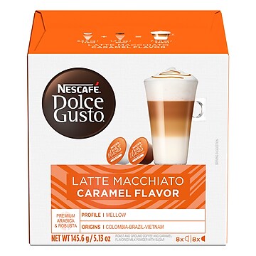 Nescafe® Dolce Gusto® Caramel Latte Macchiato Coffee, 16 Capsules/Box (NES24306)