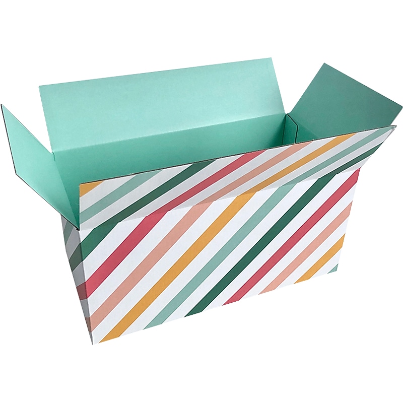 Happy Mail Shipping Box, Stripe, 12" x 6" x 6" (246463) image 1