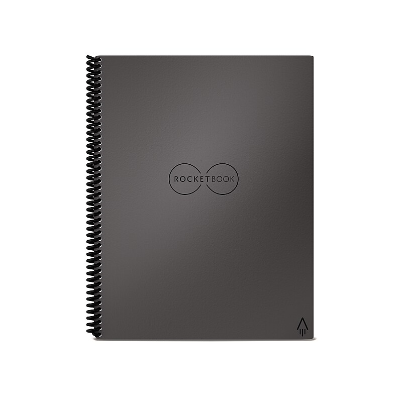 Rocketbook Core Reusable Smart Notebook, 8.5" x 11", Lined Ruled, 32 Sheets, Gray (EVR2-L-RC-CIG) image 1