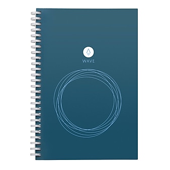 Rocketbook Wave Smart Reusable Notebook, 6" x 8.9", Dotted Ruled, 80 Pages, Blue (WAV-E-K-A)