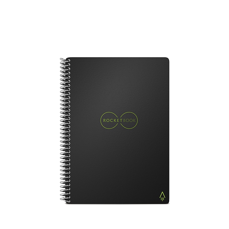 Rocketbook Core Reusable Smart Notebook, 6" x 8.8", Dot-Grid Ruled, 36 Sheets, Black (EVR-E-RC-A-FR) image 1