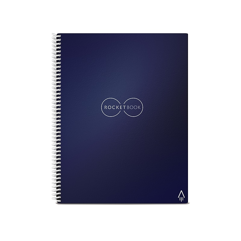 Rocketbook Core Reusable Smart Notebook, 8.5" x 11", Lined Ruled, 32 Sheets, Blue (EVR2-L-RC-CDF) image 1