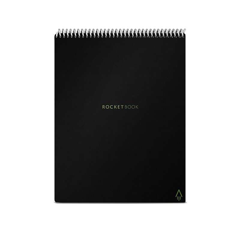 Rocketbook Flip Reusable Smart Notepad, 8.5" x 11", Lined & Dot Grid Ruled, 32 Sheets, Black (FLP-L-RC-A) image 1