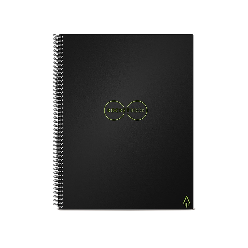 Rocketbook Core Smart Notebook, 8.5" x 11", Dot-Grid Ruled, 32 Pages, Black (EVR-L-RC-A-FR) image 1
