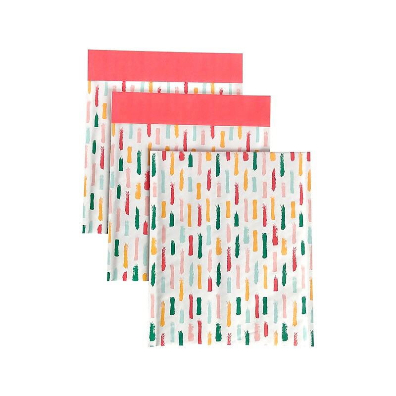 8.5" x 11" Self-Sealing Padded Bubble Mailer, Multicolor, 3/Pack (246457) image 1