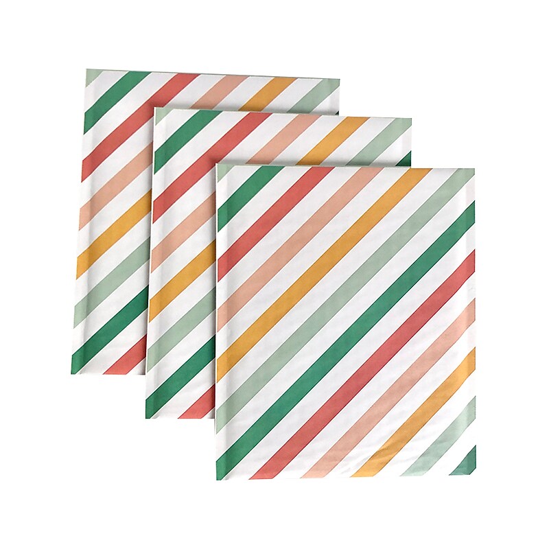 8.5" x 11" Self-Sealing Padded Bubble Mailer, Multicolor, 3/Pack (246456) image 1