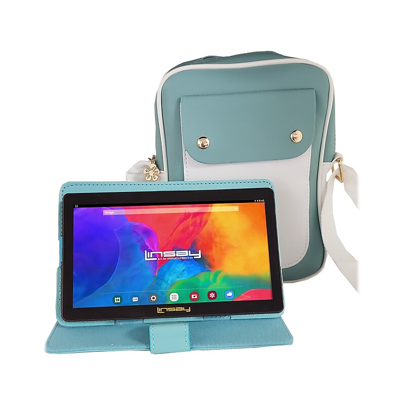 Linsay 7" Tablet with Stylus, Case, and Handbag, 2GB RAM, 32GB Storage, Android 12, Lovely Sky (F7UHDLOVELYSKY) image 1