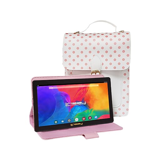 Linsay 7" Tablet with Stylus, Case, and Handbag, 2GB RAM, 64GB Storage
