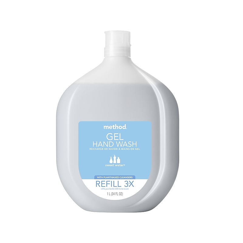 Method Gel Hand Soap Refill, Sweet Water Scent, 34 Fl. Oz. (328104) image 1