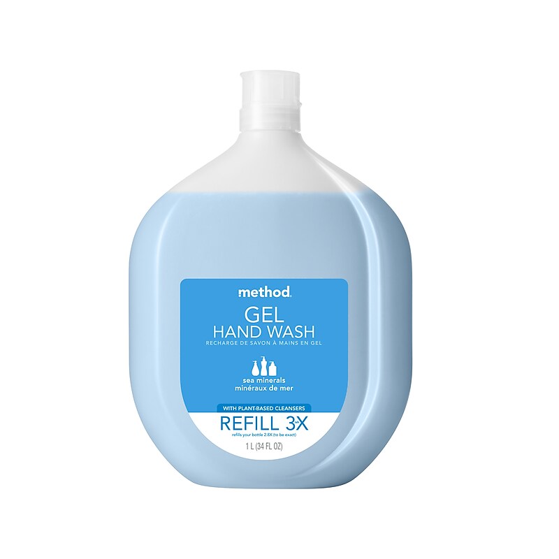 Method Gel Hand Soap Refill, Sea Minerals Scent, 34 Fl. Oz. (328105) image 1