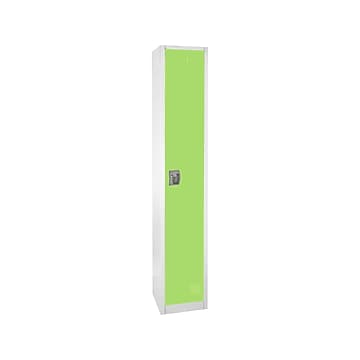 AdirOffice 72" 1-Compartment Steel Tier Key Lock Green/Off-White Storage Locker (629-201-GRN)