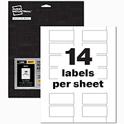 Avery PermaTrack Destructible Laser Asset Tags, 1-1/4" x 2-3/4", White, 14 Labels/Sheet, 8 Sheets/Pack (60537)