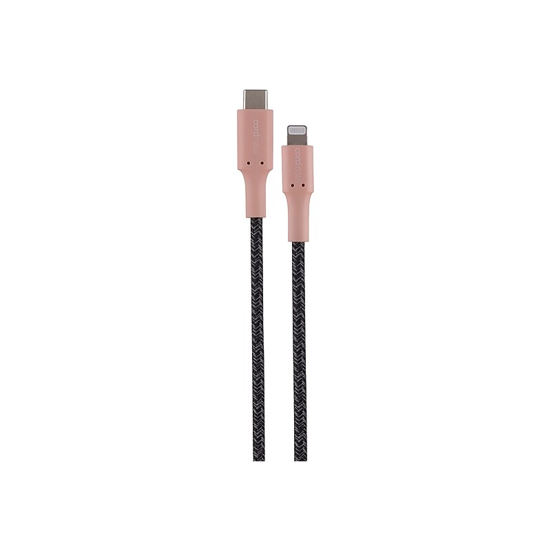 Cordinate Lightning USB Cable for iPhone/iPad/iPod Touch, Charcoal Heather (58650) image 1