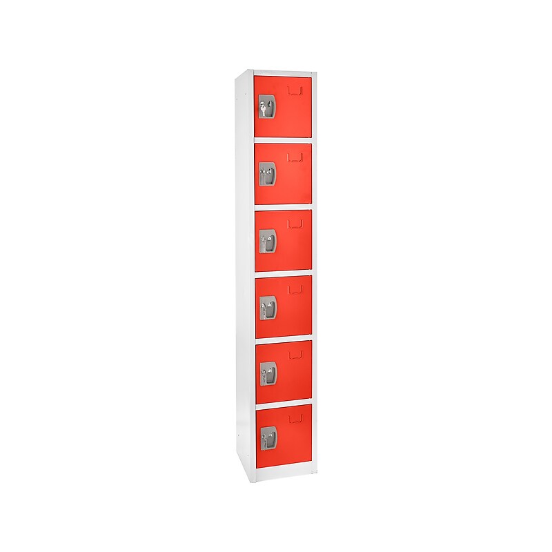 AdirOffice 72" 6-Tier Red Storage Locker (629-206-RED) image 1