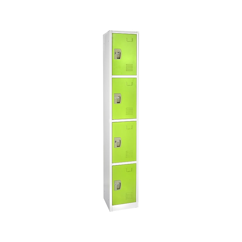 AdirOffice 72" 4-Tier Green Storage Locker (629-204-GRN) image 1