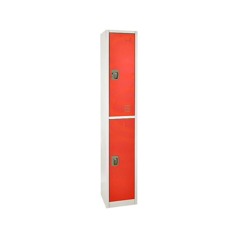 AdirOffice 72'' 2-Tier Red Storage Locker (629-202-RED) image 1