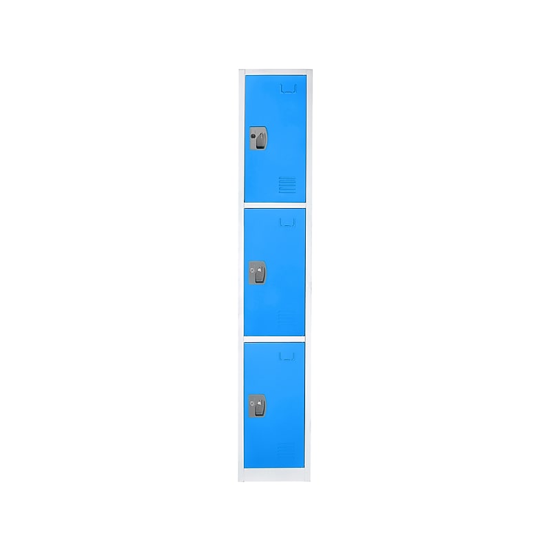 AdirOffice 72'' 3-Tier Blue Storage Locker (629-203-BLU) image 1