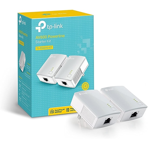 Verdienen Heel programma TP-LINK AV600 Nano Powerline Adapter Starter Kit, White, 2/Pack  (TL-PA4010KIT) | Staples