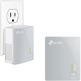 TP-LINK AV600 Nano Powerline Adapter Starter Kit, White, 2/Pack (TL-PA4010KIT)