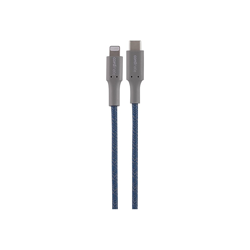 Cordinate Lightning USB Cable for iPhone/iPad/iPod Touch, Blue Heather (58649) image 1