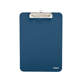 Poppin ABS Plastic Clipboard, Letter Size, Blue, 6/Pack (108686)