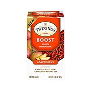Twinings Boost Mango Chili Chai Herbal Tea Bags, 0.95 Oz., 18/Box (F16073)