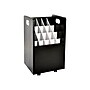 AdirOffice 20-Slot Mobile Roll File, 24.75"H x 15.25"W x 13.25"D, Black (624-BLK)~#|#~sp128817778_sc7