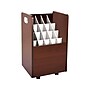 AdirOffice 20-Slot Mobile Roll File, 24.75"H x 15.25"W x 13.25"D, Mahogany (624-MA)~#|#~sp129052942_sc7