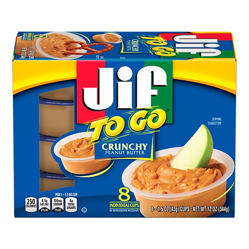 Jif To Go Crunchy Peanut Butter, 1.5 Oz., 8/Box (5150024130) image 1