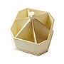 Martha Stewart 6-Compartment MDF Desk Caddy, Ivory/Gold (MS103K)~#|#~sp129052968_sc7