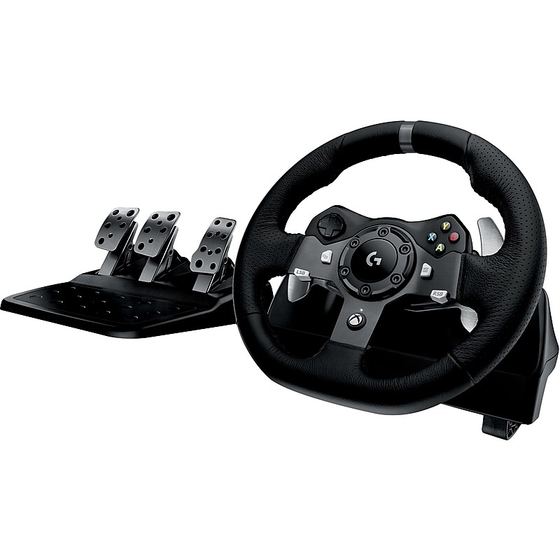 Logitech G G920 Driving Force 941-000121 Gaming Steering Wheel Xbox One & PC, Cable, Black image 1